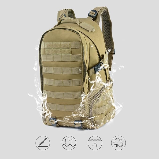 Military Tactical Backpack for Men Hiking Day Pack Molle Army Assault Pack Rucksack Bag(CP)