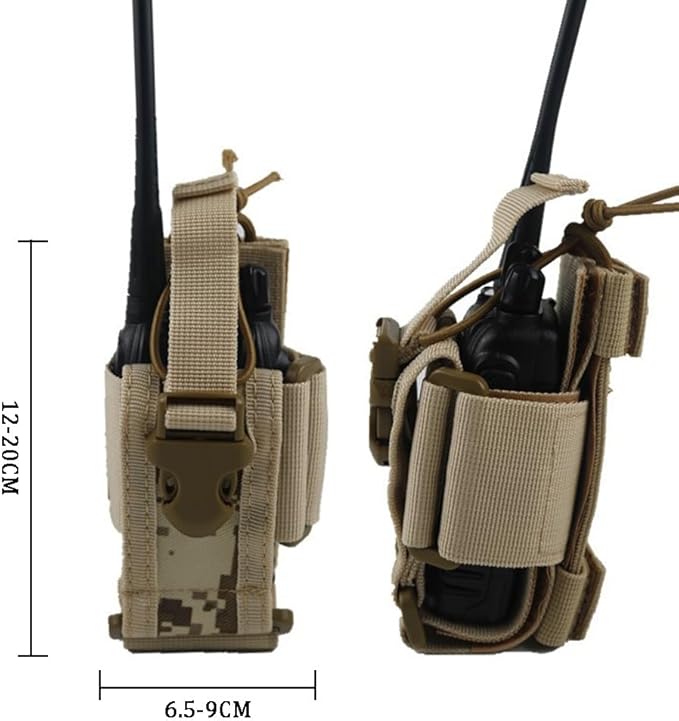 Universal Pouch Case Holder for GPS Phone Waterproofing Radio Pouch Versatile Adjustable Molle Magazine Bag Intercom Bag Duty Belt Accessories for Outdoor Sports