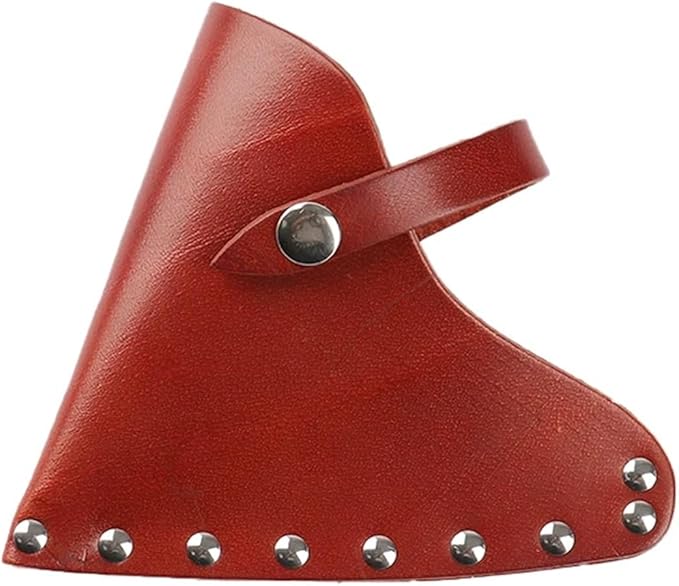Hatchet Sheath Hunting Ax Cover Hatchet Blade Head Sheath Belt Holster PU Genuine Leather(COLOR6)