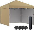 10x10 Maximum Performance Pop-Up Canopy with Full Sidewalls Coverage Weight Bags for Height Adjustment Included Durable Weather-Proof Construction