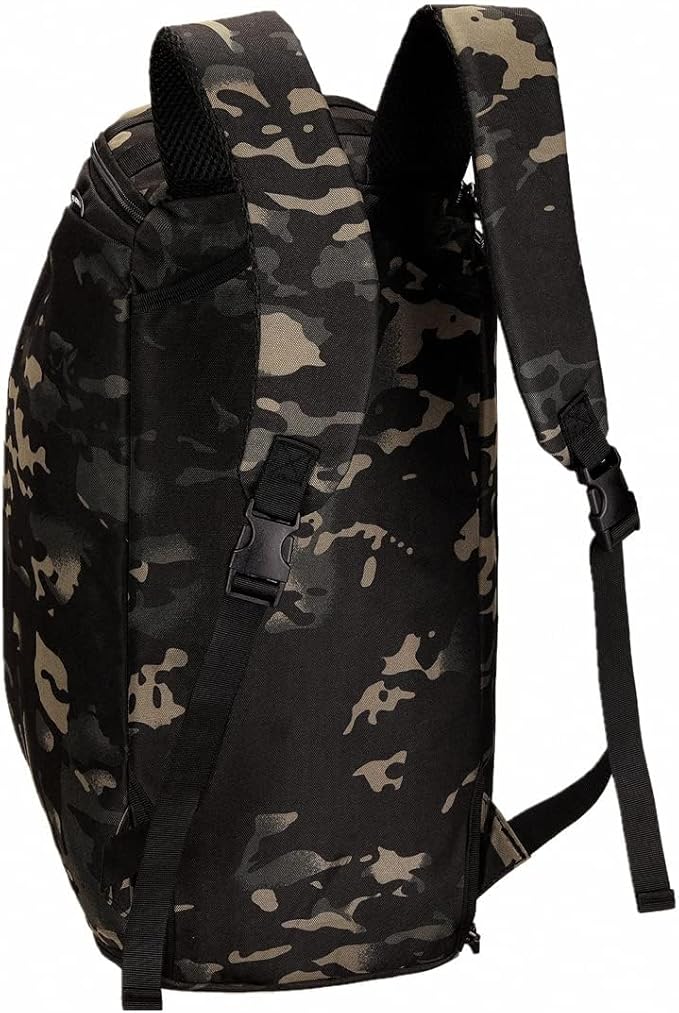 UNISTRENGH 3-Ways Tactical Military Nylon Men Holdall Weekend Travel Duffel Bag Backpack Messenger Shoulder Bags Rucksack Handbag (Black camo-45L)