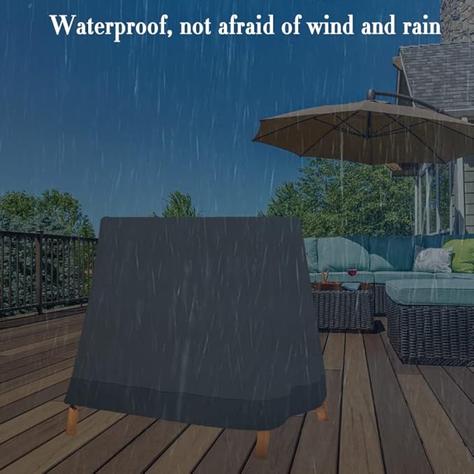 Outdoor Garden Swing Cover Waterproof Dust Proof Sun Protection Canopy Hammock Chair Cover for A Frame Swing Seat 183x139x170 Outdoor Furniture Protector