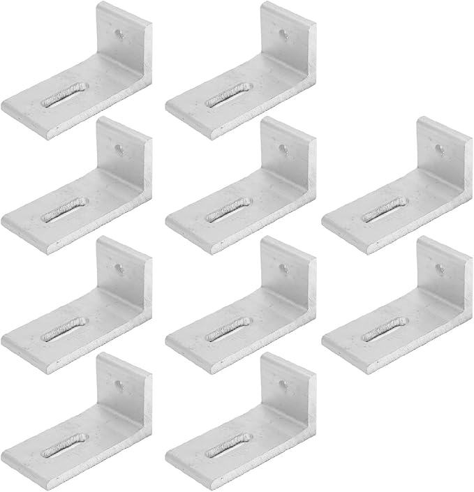 10-Pack Heavy-Duty Aluminum Alloy L-Foot Solar Mounts Photovoltaic Panel Mounting Bracket Photovoltaic Mount Waterproof Solar Panel Bracket for Roof PV System