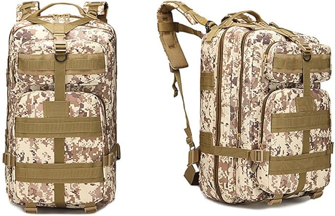Military Tactical Backpack 3 Day Assault Pack Army Molle Bag Backpacks Rucksack Army Assault Pack 45L (Desert Digital)