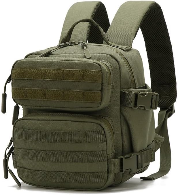 Outdoor Sports Pack Hiking Bag Tactical Rucksack Camo Knapsack Combat Camouflage Tactical 9L Molle Backpack - Green