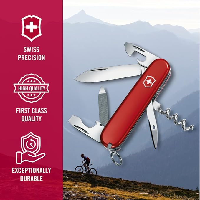 Victorinox Sportsman 13 Function Swiss Army Pocketknife Red