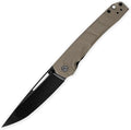Petrified fish PFP11 Ripple Folding Knife3.78 14C28N Steel Hollow Blade G10 Handle Folding Pocket Knife for Camping EDC Outdoor (Khaki Black Stonewashed)