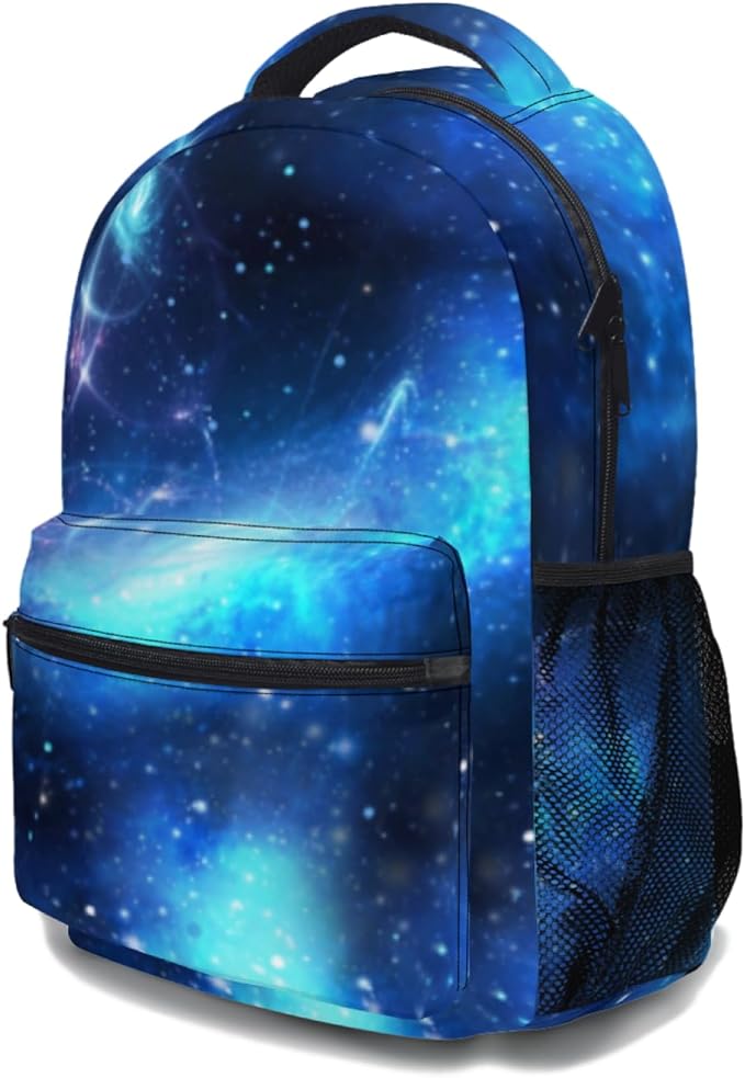 Galaxy Backpack for Teen Girls and Boys Cosmic Pattern Lightweight School Backpack 17.32 x 12.59 x 5.9 Inch for Ages 10 to 14 Starry Sky Bookbag for Back to School and Daily Use