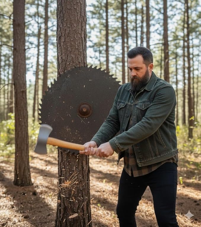 Hand-Forged Small Camp Hatchet – High Carbon Steel Axe with Wooden Handle | Bushcraft Survival Tool for Camping &amp Splitting
