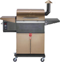 Z GRILLS 8-in-1 Outdoor BBQ Grill with PID 3.0 Controller Wood Pellet Smoker Auto Temperature Control Huge Storage Cabinet Side Shelf with Tool Hooks 572 sq in Cooking Area for Camping Party