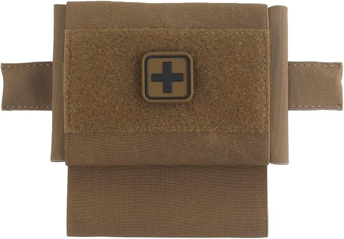 Tactical IFAK Micro Compact MED Pouch MOLLE Rapid Deployment First Aid Bag Small EDC Portable Pack for Hunting Camping
