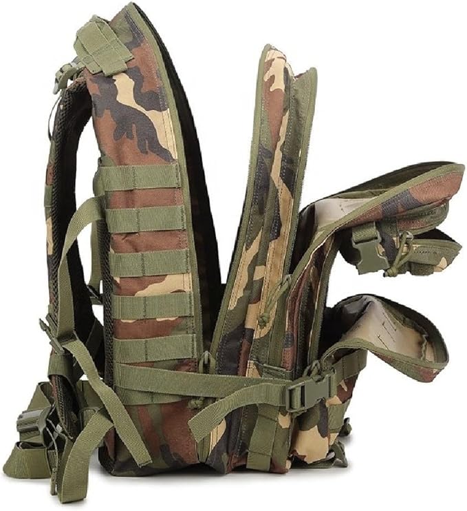 Backpack 40L Outdoor Travel Hiking Operator Waterproof Molle Tactical Rucksack Gear Tactical Backpack Bag. (CAMO OLIVE)