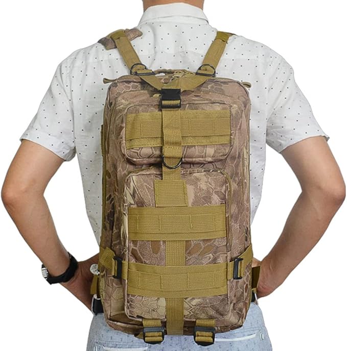 Magik 30L Military Tactical Bag Camping Outdoor EDC Travel Rucksack Hiking Backpack (Khaki)