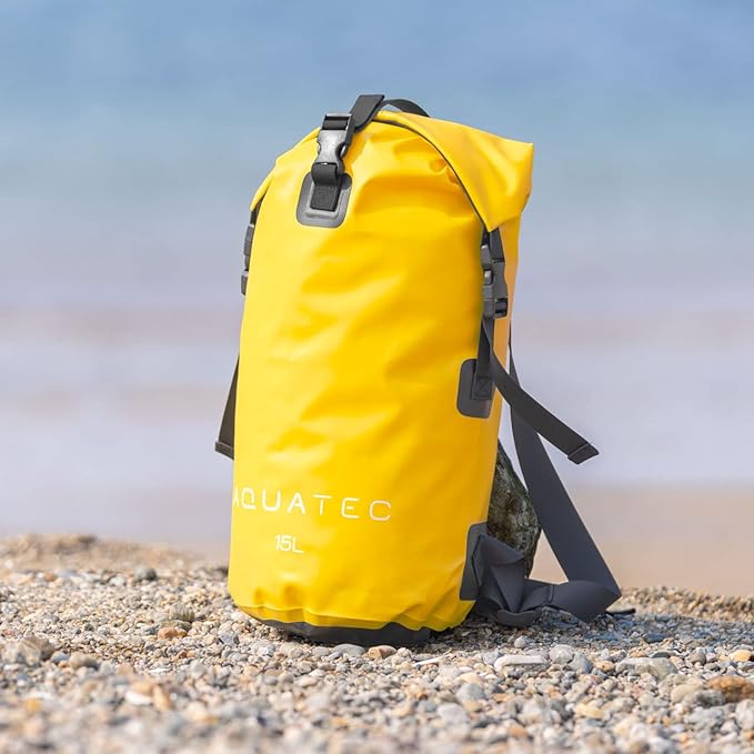 AQUATEC Waterproof Dry Bag Rucksacks - 5X Sizes: 10L 15L 20L 30L &amp 40L | Double Shoulder Strap Backpack | Perfect for Boating/Kayaking/Hiking/Camping