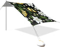 Beach Canopy with Windproof Ropes &amp Sandbags Beach Tent Sun Shade Sun Shelter for Camping Trips Fishing Backyard Fun or Picnics Lily