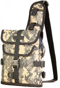 UNISTRENGH Tactical Sling Bag Military Daypack Casual Shoulder Bag Crossbody Duty Gear Molle Chest Pack for Hunting Fishing (ACU-camouflage)