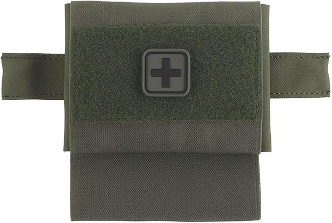 Tactical IFAK Micro Compact MED Pouch MOLLE Rapid Deployment First Aid Bag Small EDC Portable Pack for Hunting Camping