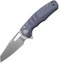 Petrified fish PFE17 Trilobite Folding Knife3.03 14C28N Steel Stonewashed Blade G10 Handle Camping Folding Knife for EDC Outdoor (Blue Stonewashed)