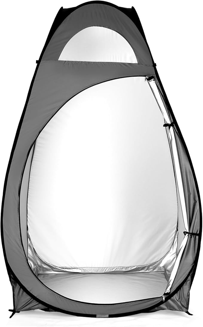 Pop Up Pod - Privacy Shower Tent with Carry Bag Dressing Room Instant Portable Toilet Stall for Camping Beach or Tailgate (Black)