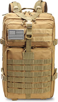 50L Large Capacity Men Army Military Tactical Backpack 3P Softback Outdoor Waterproof Bug Rucksack Hiking Camping Hunting Bags(Khaki)