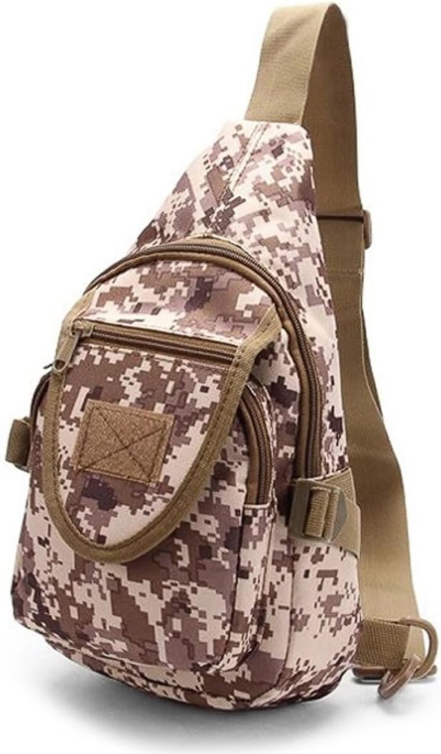Tactical Backpack Waterproof Military Cross-body Sling Shoulder Backpack Chest Bag for Outdoor Every Day Carry (Black)