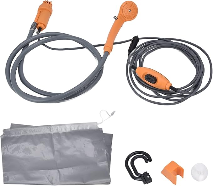 Portable Camping Shower Kit - DC12V Outdoor Shower Kit with Ergonomic Design and Easy Installation