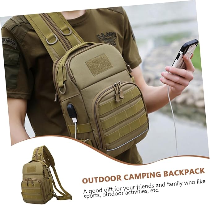 balacoo Outdoor Oxford Cloth Camping Bag Large Duffle Backpack Men Tactical Knapsack Tools Organizer