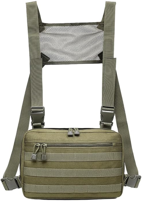 BESTYASH Chest Bag Utility Pouch Large Capacity Pouch Duty Men Chest Bag Outdoor Chest Pouch Utility Bag Hands