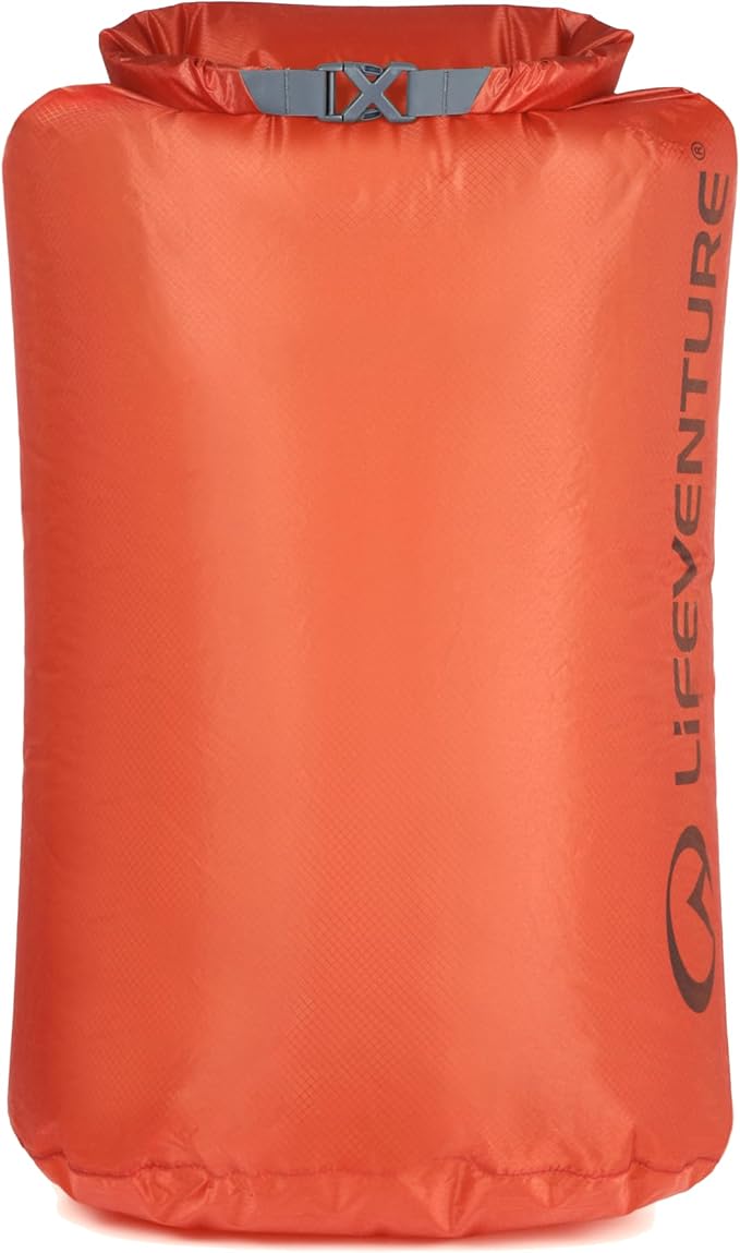 Lifeventure Ultralight Dry Bag Siliconized Rip-Stop Fabric with Fully Taped Seams Lightweight Waterproof Dry Sack for Kayaking Camping Hiking Traveling Boating Water Sports