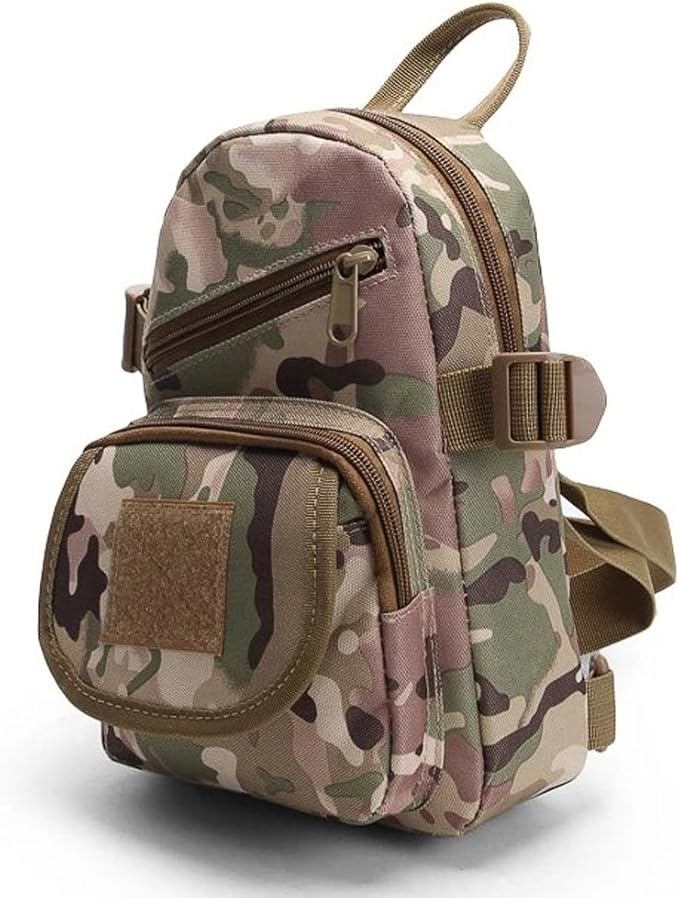 Outdoor Tactical Bag Backpack Military Sport Bag Pack Sling Shoulder Backpack Water bottle hanging bag for Every Day Carry (Sansha Camouflage)