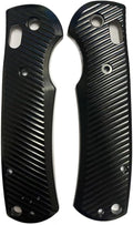 1 Pair Custom Anodized Aluminum Alloy Scales Handle Replacement Fits for Griptilian 550 551(Black)