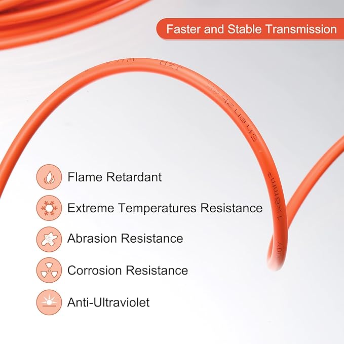 MECCANIXITY Solar Panel Wire 328ft 10AWG 6mm2 Solar Cable Extension Tinned Copper Wire Red for RV Boat Marine Solar Panel