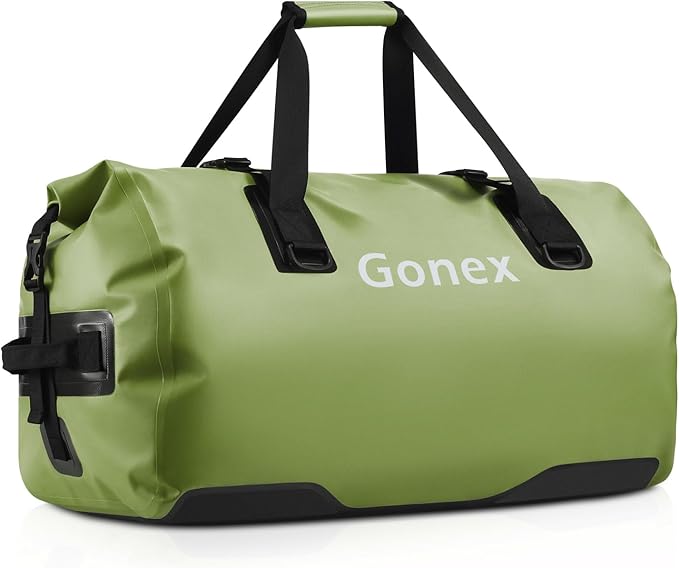 Gonex 40L 60L 80L Extra Large Waterproof Duffle Travel Dry Duffel Bag Heavy Duty Bag with Durable Straps &amp Handles for Kayaking Paddleboarding Boating Rafting Fishing