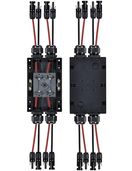 DIHOOL Solar Disconnect Switch32 Amp DC600V2 String 2 in 2 Out IsolatorIP66 Waterproof