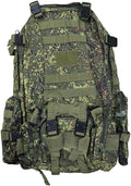 Tactical Backpack Military Army Rucksack 60L Large Assault Pack Camping Detachable Molle Bag (Russian Camouflage)