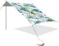 xigua Landscape Beach Tent Sun Shelter with Carrying Bag - Silver Coated Oxford Fabric Beach Canopy for Beach Camping Fishing - Includes Windproof Ropes Sandbags &amp Stakes