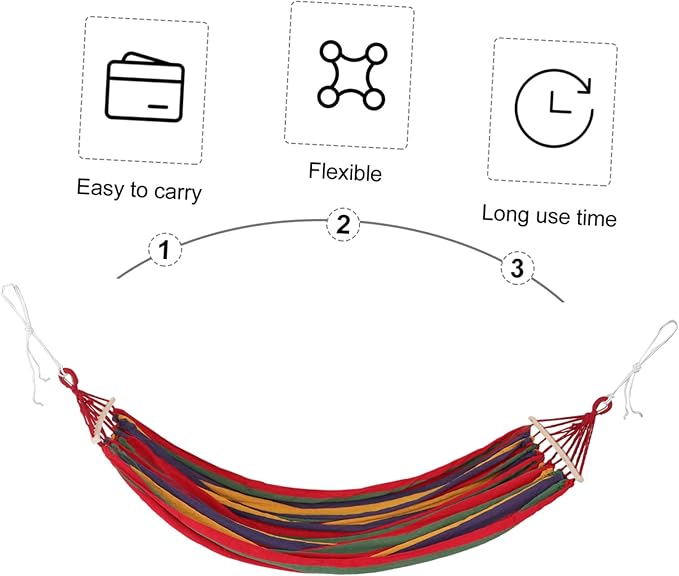 BESPORTBLE 150kg Rollover Camping Hammock Tightly Braided Ties Compact for Travel