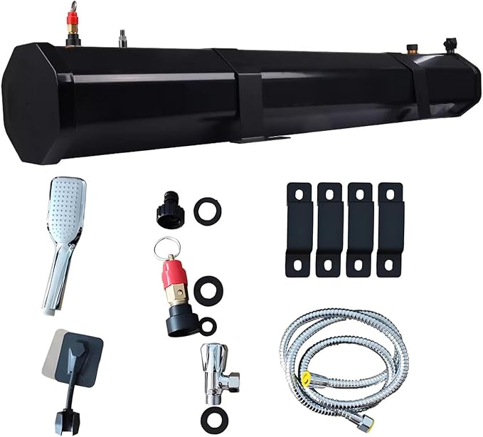 18L/30L Pressurized Water Tank for Camping Shower Off Road Shower Roof Rack Shower for Overlanding Water Storage Vehicle Water Supply and Outdoor Activities 18L