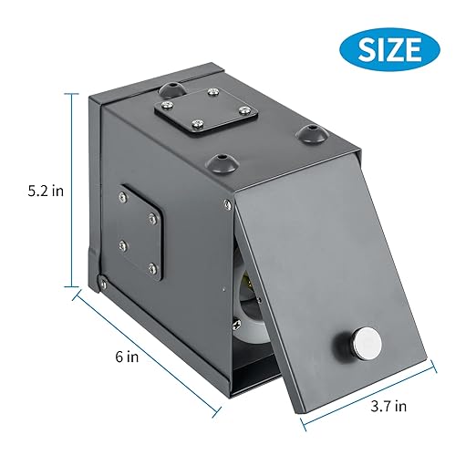 30 Amp Power Inlet Box Briidea NEMA 3R Generator Inlet Box with 5 Preserved Holes NEMA L14-30P 125/250 Volt 7500 Watts Generator Transfer Switch Weatherproof for Outdoor Use
