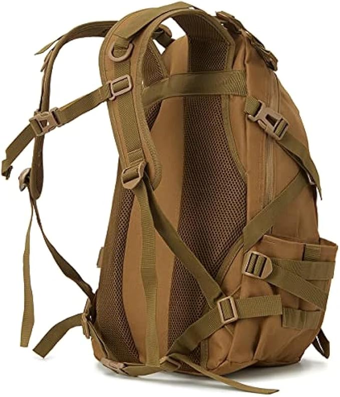 QT&ampQY 35L Military Tactical Backpack Large Army Rucksack Molle Bug Out Bag Assault Pack Outdoor Camping Hunting Laptop Daypack
