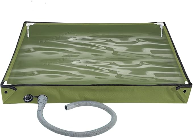 Portable Shower Pan - Foldable Camping Shower Base Leakproof Water Container Wash Basin Lightweight Outdoor Gear | Travel Bathhouse Bucket for Beach Tent RV Men Women