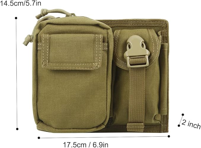 Tactical EDC Pouch Molle Belt Waist Gadget Tool Bag Compact Utility Pouch 1000D Nylon