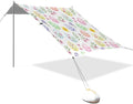 xigua Easter Egg Beach Tent Sun Shelter with Carrying Bag - Silver Coated Oxford Fabric Beach Canopy for Beach Camping Fishing - Includes Windproof Ropes Sandbags &amp Stakes