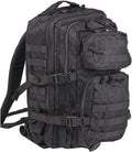 Mil-Tec Unisex Assault Pack - Rugged Durable Lightweight Ergonomic Versatile Tactical Outdoor Camping Hiking Backpack with Adjustable Padded Shoulder Straps &amp MOLLE Loops Black 36L