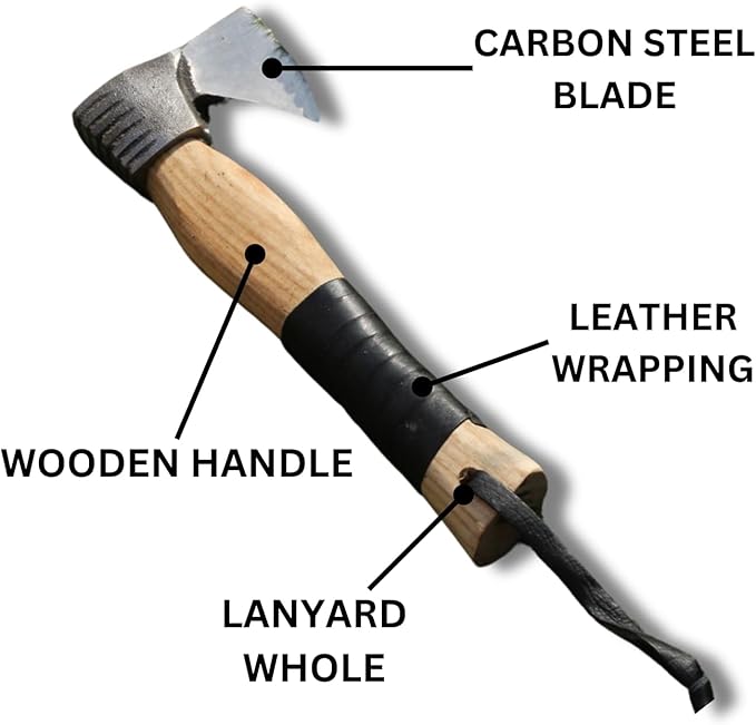 3pcs Set - Throwing Axes and Tomahawks Axes 12 Size Each Wood Handle Best for Camping and Throwing for Men