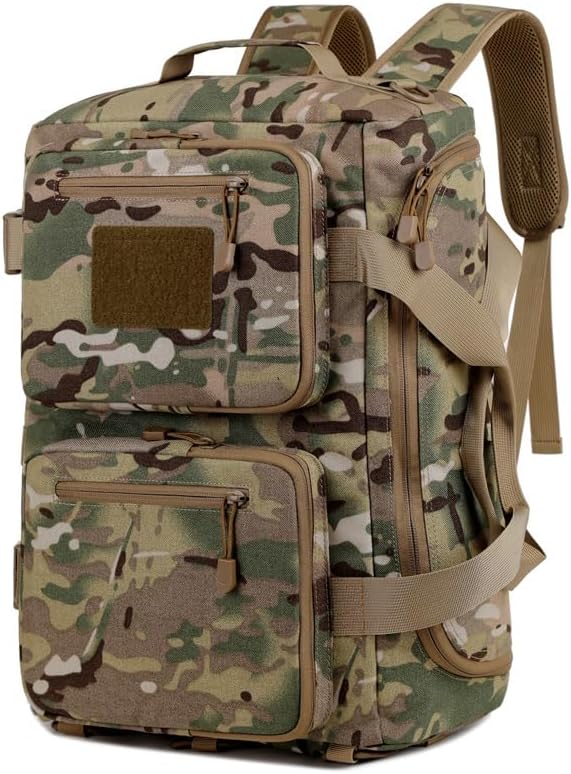 Tactical Backpack Military Molle Hiking 36-55L Triple Purpose Military Fan Outdoor Mountaineering Shoulder Bag Camouflage