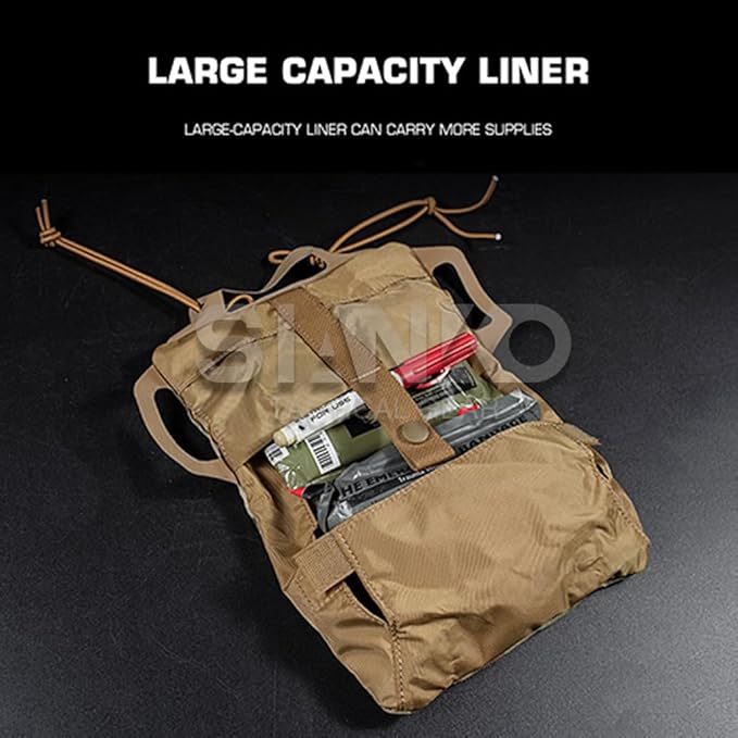 Tactical Molle IFAK Pouch/Medical Pouch First Aid Kits/EDC Tools Carrier Sundry Bag For Vest Belt BackpackOutdoor Hunting Airsoft Accessory (Green)