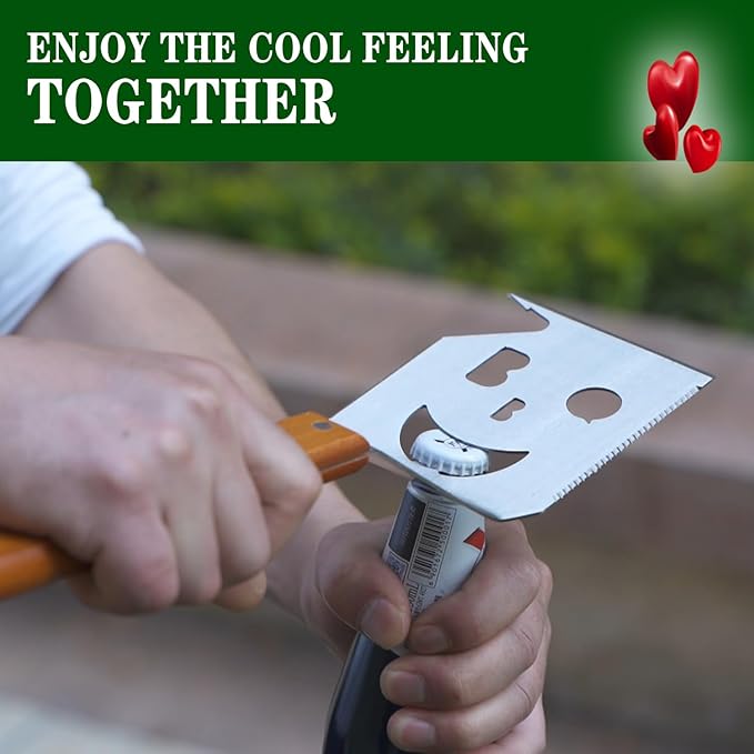 BBQ Gift for Men Dad Husband Fathers Day Birthday Gifts 7 in 1 Grill Spatula Fun BBQ Accessories Funny Grill Spatula for Outdoor Cooking Outdoor Cooking Camping Multifunctional Tool