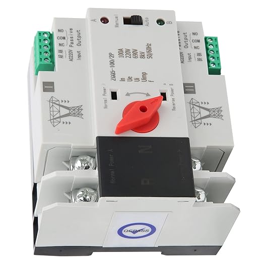 Power Automatic Transfer Switch 100 amp Manual Transfer Switch 2P Automatic Transfer Switch Back up Generator Transfer Switch Home Transfer Switch 220V 100A