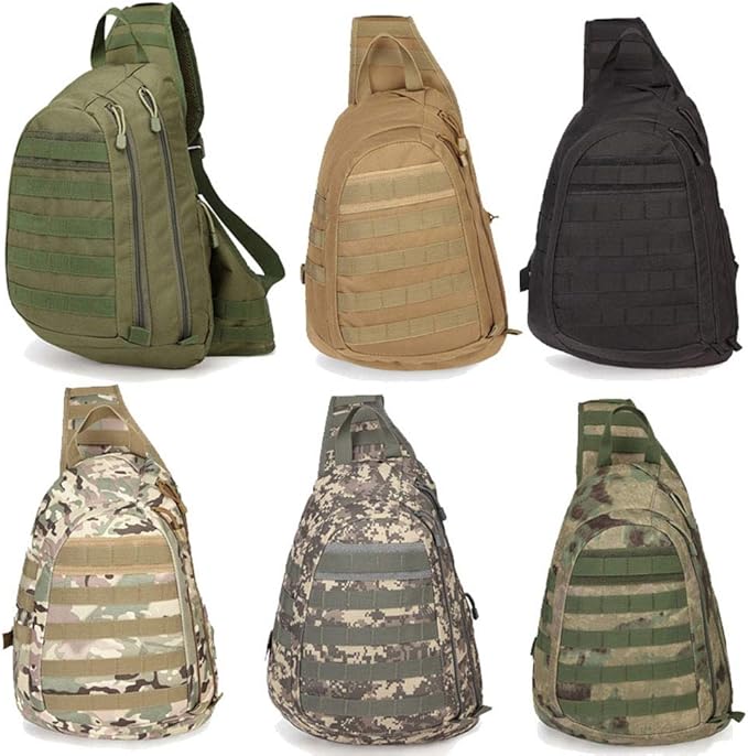 Sunnystacticalgear Outdoor Sports Hiking Sling Bag Shoulder Pack Camouflage Tactical Molle 20L Chest Bag - ACU